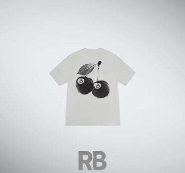 stussy white cherry tee