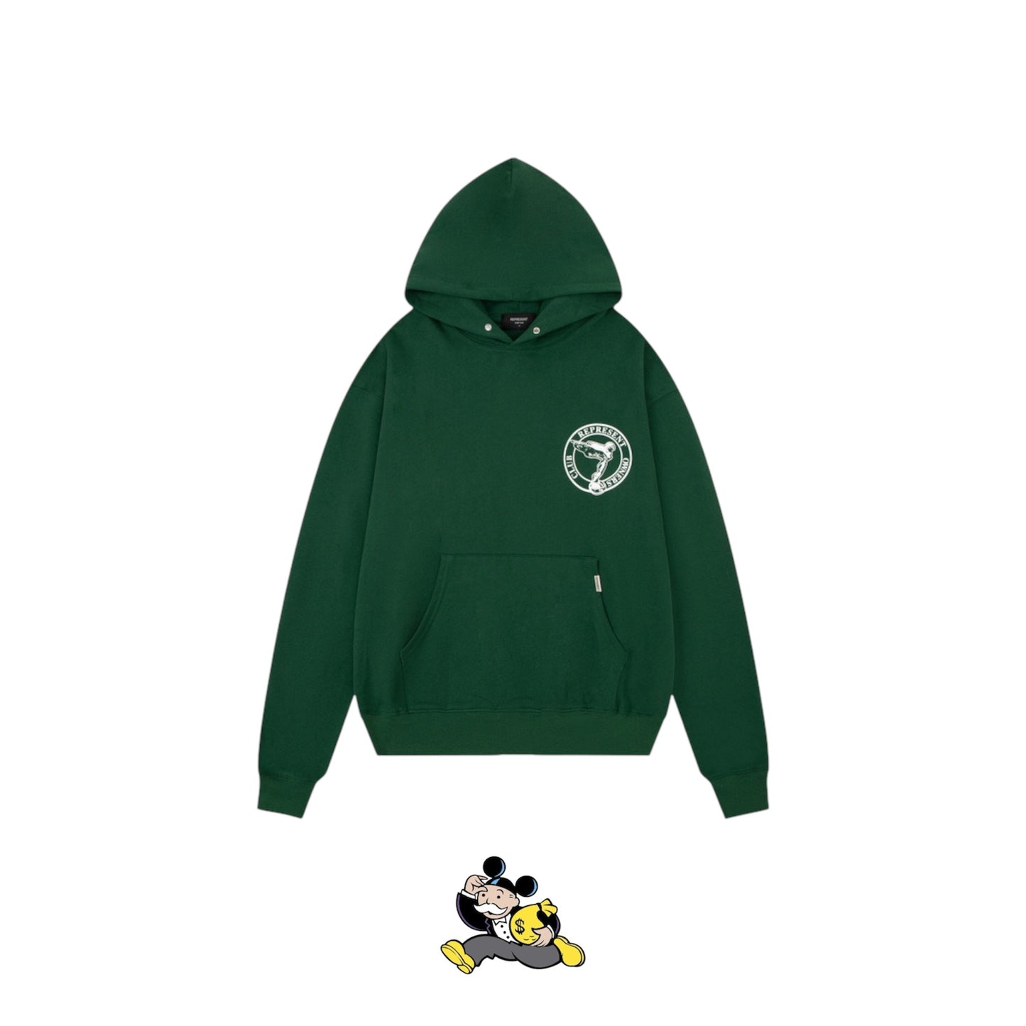 REPRESENT GREEN HOODIE