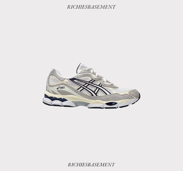 Asics white grey midnight