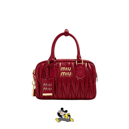 MIU MIU NAPPA LEATHER MINI BAG - RED