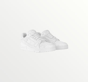 lv trainer white sneaker