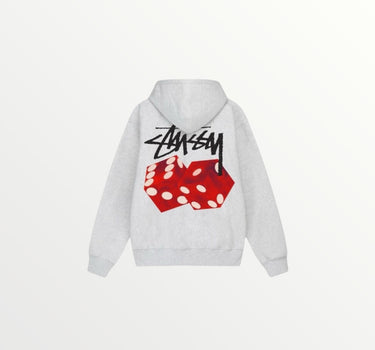 stussy grey dice hoodie