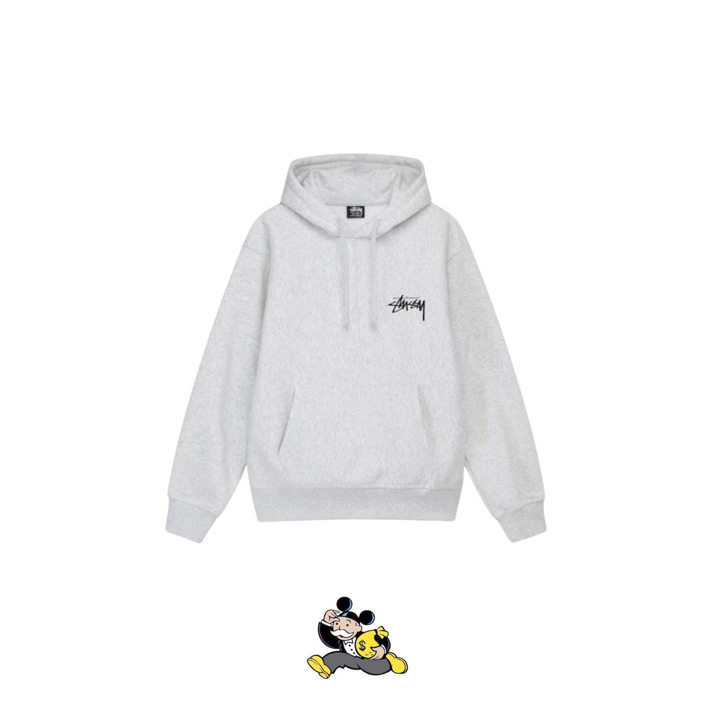 STUSSY GREY DICE HOODIE