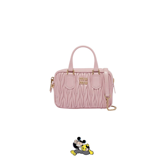 MIU MIU NAPPA LEATHER MINI BAG - PINK