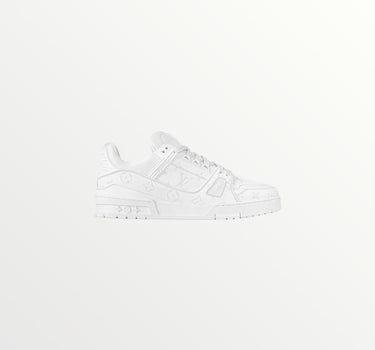 lv trainer white sneaker